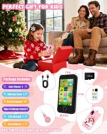 Kids Smart Phone for Girls - Safest Phone for Kid & Teens, Talk & Text - Kids Cell Phone Toy, 4.2'' Touchscreen, Dual Cameras, Games, 32GB Card - Christmas Birthday Gift for Ages 7-16, Pink - Image 9