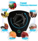 5.0 Cubic Feet Deep Chest Freezer Compact Freezers with Adjustable Thermostat Top Open Door Freezer Compressor Cooling with Rmovable Storage Basket for Home Kitchen Office and Bar (Black) - Image 5