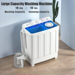 Auertech Portable Washing Machine, 28lbs Twin Tub Washer Mini Compact Laundry Machine with Drain Pump, Semi-automatic 18lbs Washer 10lbs Spinner Combo for Dorms, Apartments, RVs - Image 5