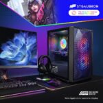 STGAubron Prebuilt Gaming PC Desktop, Radeon RX 550 4G, Intel Core i5 up to 3.6GHz, 16G RAM, 512G SSD, WiFi 6, BT 5.0, RGB Fan x2, Windows 11 Home - Image 4