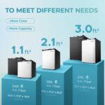 EUHOMY 1.1 Cubic Feet Mini Freezer, Countertop, Single Door Compact Upright Freezer with Reversible Door, Removable Shelves, Small freezer for Home/Dorms/Apartment/Office, New Black - Image 7