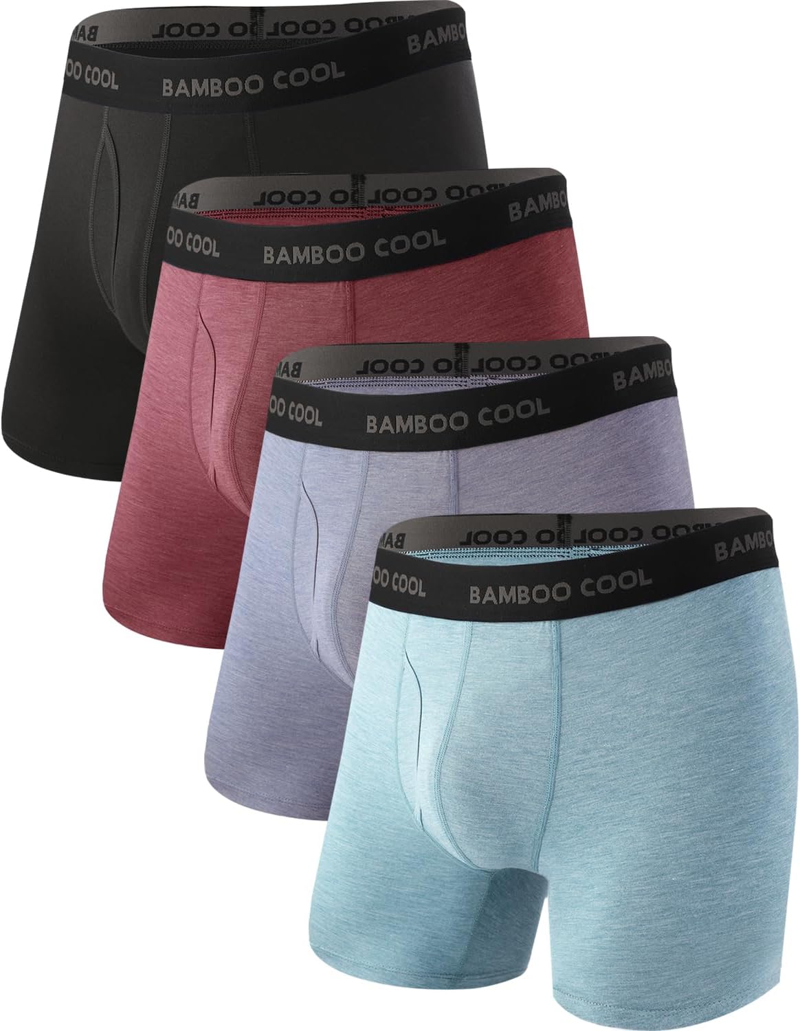 BAMBOO COOL Men's Ultra Breathable Underwear,No Riding Up Boxer Briefs BAMBOO COOL Men's Ultra Breathable Underwear,No Riding Up Boxer Briefs with ComfortFlexible Waistband,Multipack