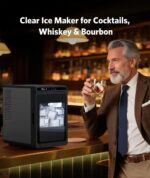 Crystal Clear Cubic Ice Makers Countertop —Makes 3 Large, 1.6" Clear Ice Cubes in 15 Mins, 24h Timer, Self-Cleaning Ice Maker with 5 Ice Cube Sizes for Cocktails, Whiskey & Bourbon - Image 8
