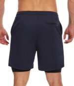 4 Pack Mens 2 in 1 Running Workout Shorts with Liner, Gym Athletic Quick Dry Sport Shorts with Pockets - Image 2