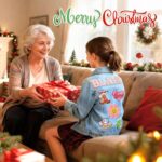 Personalized Kids Denim Jean Jacket with Name Patches, Custom Long Sleeve Jacket for Boys & Girls, Back to School, Personalized 1-10T Year Birthday Christmas Gifts for Baby Girl Toddler Clothes - Image 2