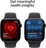 Apple Watch Series 11 [GPS 46mm] Smartwatch with Jet Black Aluminum Case with Black Sport Band - M/L. Sleep Score, Fitness Tracker, Health Monitoring, Always-On Display, Water Resistant - Image 4