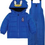 Sonic The Hedgehog Boy’s Heavyweight 2-Piece Snow Bib & Jacket Snowsuit