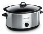 Crock-Pot 7 Quart Oval Manual Slow Cooker, Stainless Steel (SCV700-S-BR), Versatile Cookware for Large Families or Entertaining