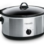 Crock-Pot 7 Quart Oval Manual Slow Cooker, Stainless Steel (SCV700-S-BR), Versatile Cookware for Large Families or Entertaining