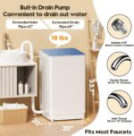 Auertech 18 lbs Portable Washing Machine, Fully Automatic Portable Washer with LED Display, 7 Wash Cycles, 4 Water Levels, Top Load Washing Machine for Apartment, RV, Dorm, Home - Image 3