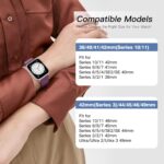 6 Pack Nylon Sport Loop Band Compatible with Apple Watch Band 38mm 40mm 41mm 42mm 44mm 45mm 46mm 49mm Women Men, Soft Adjustable Braided Replacement Straps for iWatch Series 11 10 9 8 7 6 5 4 3 2 1 SE Ultra - Image 2