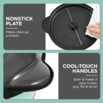 Elite Gourmet EPM330M Automatic Stirring 12-cup Popcorn Maker Popper, Hot Oil Popcorn Machine w/Measuring Cap & Built-in Reversible Serving Bowl, Great for Home Party Kids, Safety ETL Approved, Mint - Image 3