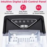 Frigidaire EFIC123-SSBLACK Compact Countertop Ice Maker, 26lbs of Ice per Day, Black Stainless - Image 6