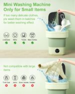 16L Large Capacity Portable Washing Machine, Laundry Washer Cleaning for Underwear, Baby Clothes, Shirts,Small Delicates. Foldable Mini Washer and Dryer Combo for Apartment,Hotel,Camp,RV,Travel(Green) - Image 4