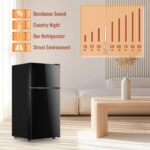 2.4 Cu.ft Mini Fridge with Double Doors Small Refrigerator with Separate Freezer & 7 Adjustable Temperature Control, Tiny Size & Personal Fridge Ideal for Office Apartment Dorm Black - Image 7