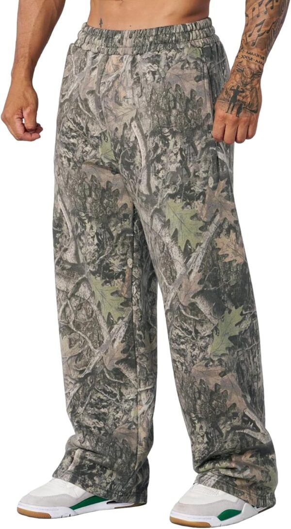 DIOTSR Mens Baggy Pants Athletic Graphic Print Joggers Workout Streetwear Sweatpants with Pockets