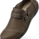 LAZYPOP Women's Classic Comfort Leather Loafers Cute Slip-Ons Casual Dress Shoes Lightweight Walking Flats Everyday Work Shoes