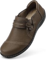 LAZYPOP Women's Classic Comfort Leather Loafers Cute Slip-Ons Casual Dress Shoes Lightweight Walking Flats Everyday Work Shoes