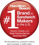 Hamilton Beach Dual Breakfast Sandwich Maker with Timer, Ready in 5 Minutes, Removable Dishwasher Safe PFAS-Free Non-Stick Egg Cooker Ring, Silver (25490MNA) - Image 10
