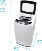BLACK+DECKER 0.9 Cu. Ft. Portable Washer, 6.6 lb. Capacity Washing Machine for Homes & Apartments, 5 Wash Cycles, Quick Connect Sink Adapter and Drain Hose Included, Transparent Lid, BPWM09W, White - Image 7