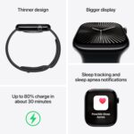 Apple Watch Series 10 [GPS 46mm case] Smartwatch with Jet Black Aluminum Case with Black Sport Band - M/L. Fitness Tracker, ECG App, Always-On Retina Display, Water Resistant - Image 4