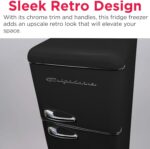 Frigidaire EFR756, 2 Door Apartment Size RETRO Refrigerator with Top Freezer, Chrome Handles, 7.5 cu ft - Image 6