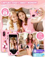 Kids Smart Phone for Girls - Safest Phone for Kid & Teens, Talk & Text - Kids Cell Phone Toy, 4.2'' Touchscreen, Dual Cameras, Games, 32GB Card - Christmas Birthday Gift for Ages 7-16, Pink - Image 6