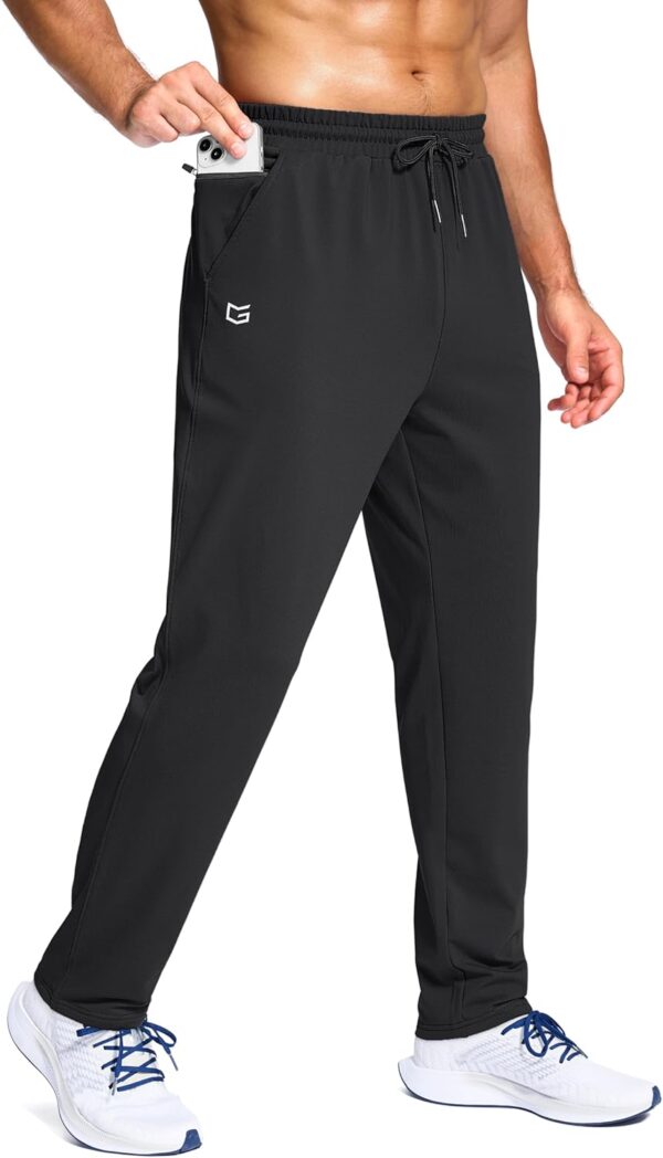 G Gradual Men's Fleece Lined Pants with Zipper Pocket Winter Warm Athletic Joggers Sweatpants for Men Workout Running Gym