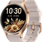 Smart Watch for Women, Answer/Make Call, 1.32'' AMOLED Ultra-Clear Screen Fitness Tracker with Heart Rate/Sleep/SpO2 Monitor, Smartwatch for iPhone/Samsung/Android, 110+ Sport Modes, 3ATM Waterproof