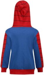 Marvel Avengers Captain America and Spider-Man Boys Zip-Up Hoodie for Toddlers and Big Kids - Image 5