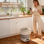 Mini Laundry Machine 16L — Foldable Portable Laundry Machine and Spinner for Baby Clothes, Underwear, Socks; Ideal for Travel, Dorms, Camping - Image 2