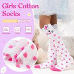 Girls Knee High Socks Kids Crazy Fun Gift Silly Tall Boot Cute Animal Cotton Long Socks 6 Pairs - Image 3