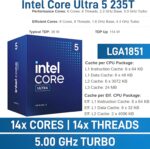 Dell Mini PC Desktop, Pro Micro Plus AI Computer (Next Gen OptiPlex 7000 MFF), 14-Core Ultra 5 235T (Beat i7-13700T), 16GB DDR5, 512GB SSD, 4X DP, Bluetooth, WiFi 6, Windows 11 Pro - Image 2