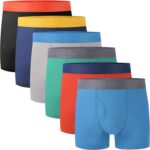 BAMBOO COOL Boys' Boxer Briefs 6-18Y Underwear Moisture-Wicking Lightweight and Ultra Soft 6-Pack