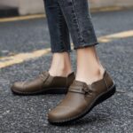 LAZYPOP Women's Classic Comfort Leather Loafers Cute Slip-Ons Casual Dress Shoes Lightweight Walking Flats Everyday Work Shoes - Image 7