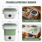 Portable Washing Machine,16L Upgraded Large Capacity Portable Washer With 3 Modes Deep Cleaning.Suitable For Travel, Camping,Apartments, Dormitories, Hotels (Green) - Image 5