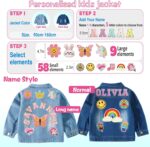 Personalized Kids Denim Jacket with Names, Custom 1-14 Years Old Girls Boys Spring&Fall Outerwear Jackets - Image 5