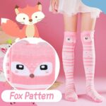 ANTSANG Kids Girls Knee High Socks Long Boot Crazy Silly Fun Gift Cute Tall Animal Socks for Child 6 Pairs - Image 3