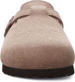 Genuine Suede Clogs for Women Men Soft Cork Footbed Leather Mules Comfort Potato Shoes with Arch Support - Image 3