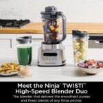 Ninja SS151 TWISTi Blender DUO, High-Speed 1600 WP Smoothie Maker & Nutrient Extractor* 5 Functions Smoothie, Spreads & More, smartTORQUE, 34-oz. Pitcher & (2) To-Go Cups, Gray - Image 2