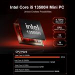 Beelink EQi13 Pro Mini PC, Intel Core-i5 13500H(12C/16T,Up to 4.7GHz), 32GB DDR4 500GB SSD, Mini Computer Support Dual LAN/Dual HDMI/WiFi6/BT5.2/Win 11 Pro, Home/Office Desktop Computer - Image 3