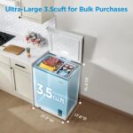 Midea MERC04C4BAWW Chest Freezer, 3.5 Cubic Feet Freezer With Removable Basket, Interior LED Light, Adjustable Temperature, For Kitchen Apartment Office, White - Image 3