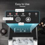 MAXEVE Ice Maker Countertop, 34LBs/24H Ice Machine, 2 Bullet Size, Fast Making 9Cubs in 5 Mins, Portable Ice Maker Machine with Self Cleaning, Ice Basket, Ice Scoop for Home/Office/Bar (Silver) - Image 7