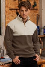 Mens Corduroy Fleece-Lined Sweatshirts Winter Heavyweight Casual Fashion Button Pullover (S-3XL) - Image 6