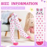 Girls Knee High Socks Kids Crazy Fun Gift Silly Tall Boot Cute Animal Cotton Long Socks 6 Pairs - Image 5