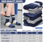 MOGGEI Boys Kids Girls Athletic Socks Basketball Sport Youth Crew Cotton Breathable Outdoor Socks 6 Pairs - Image 3
