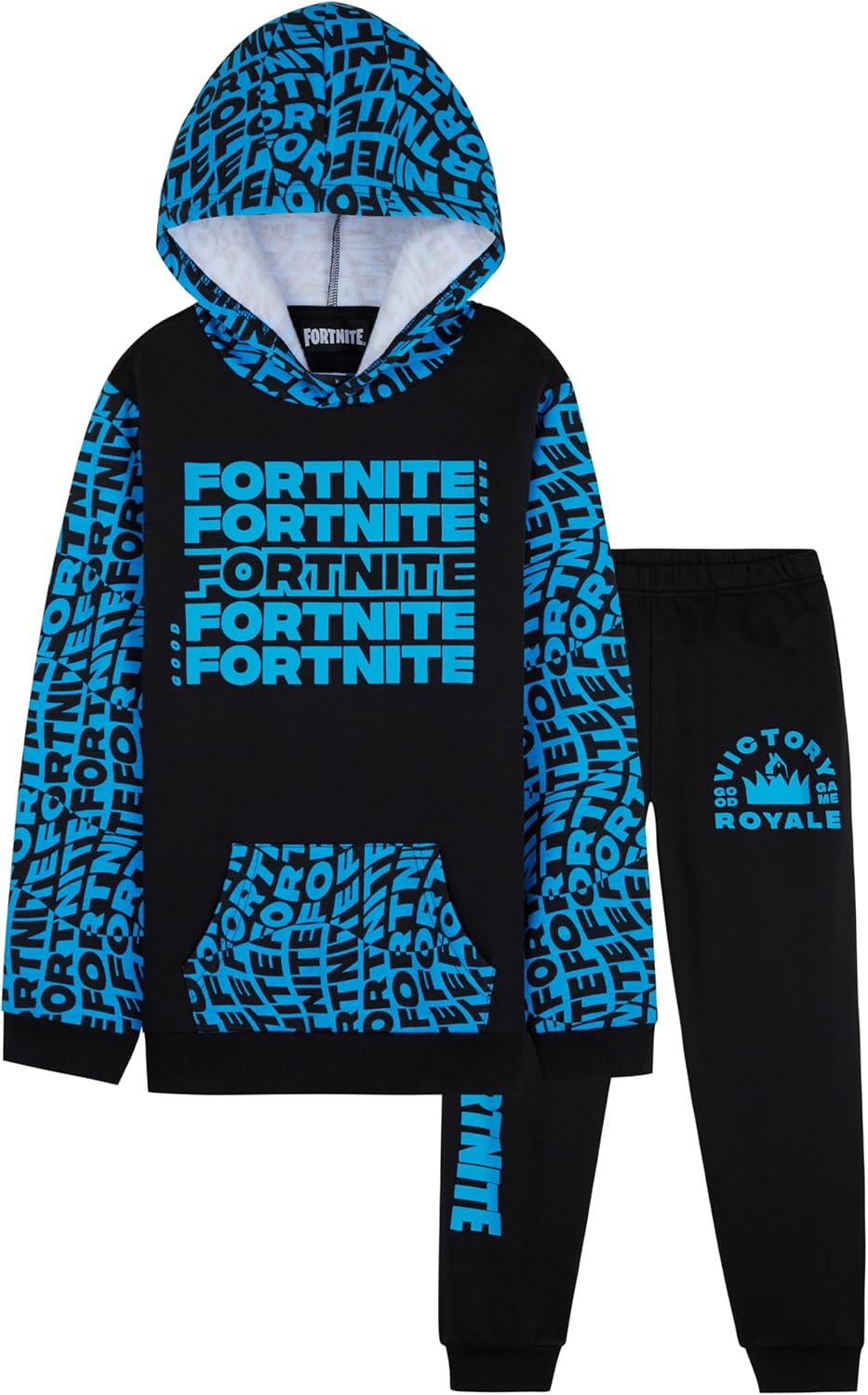 Fortnite Tracksuit Set for Boys, Teens, 2-Pc Hoodie & Joggers, Fortnite Tracksuit Set for Boys, Teens, 2-Pc Hoodie & Joggers, Pullover Sweatshirt with Kangaroo Pocket, Gamer Gifts for Boys