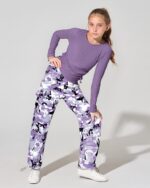 Girls Clothes Tween Girl Clothing Long Sleeve Ruched Drawstring Ribbed Knit Top Camo Cargo Pants Fall Winter Outfits - Image 2