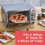 BLACK+DECKER Crisp 'N Bake Air Fry Countertop Convection Toaster Oven, Medium Capacity, 4-Slice, 5-in-1, Fits 9” Pizza, 30-Min Timer, Bake, Broil, Air Fry, Toast, Keep Warm, Stainless Steel - Image 4