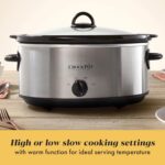 Crock-Pot 7 Quart Oval Manual Slow Cooker, Stainless Steel (SCV700-S-BR), Versatile Cookware for Large Families or Entertaining - Image 3